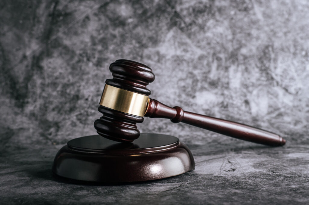 wooden judges gavel table courtroom enforcement office